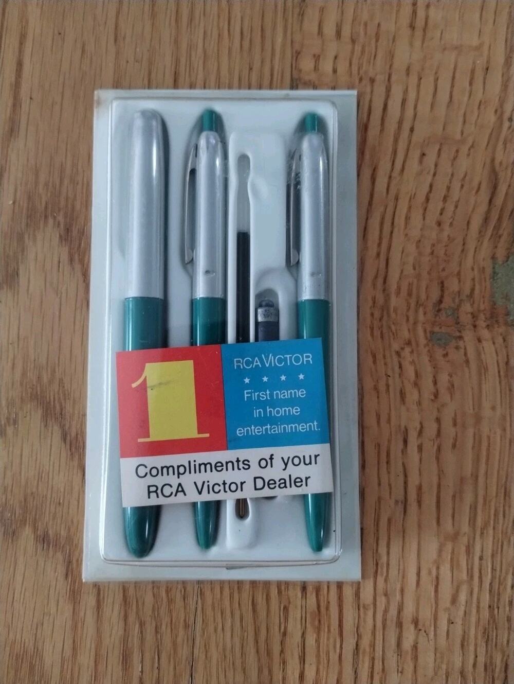 1950s Ad promo WearEver Pen Set "Compliments Of Your RCA Victor Dealer"